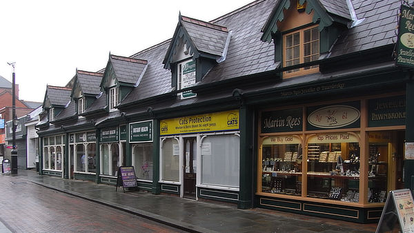 Chester St, with our shop in the foreground