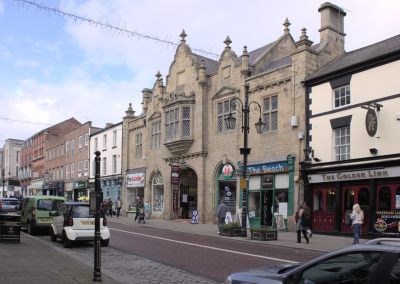 Wrexham's High Street and Market Hall